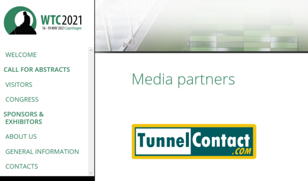 TunnelContact media partner for World Tunnel Congress at Copenhagen, Denmark