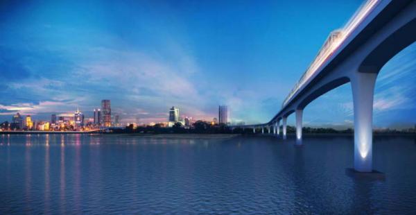 Artists impression of RTS Link viaduct in Singapore (lta.gov.sg)