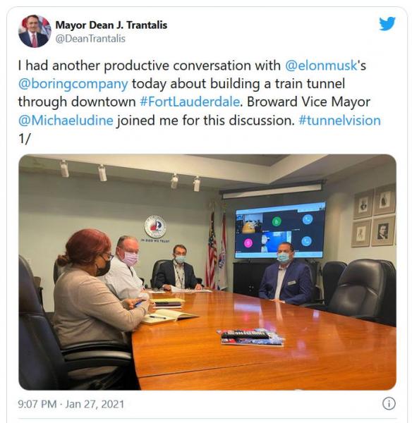 Lauderdale Mayor Trantalis tweet over TBC