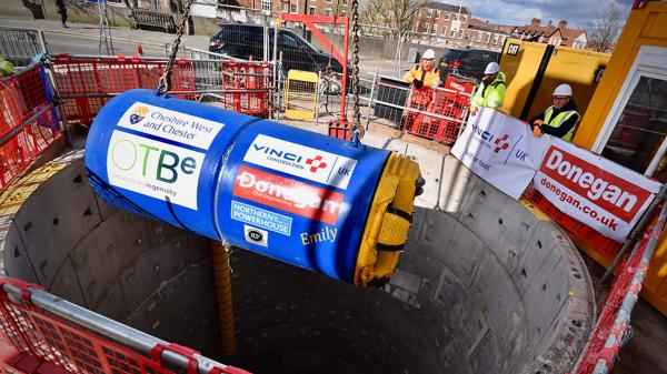 VINCI Chester new drain TBM