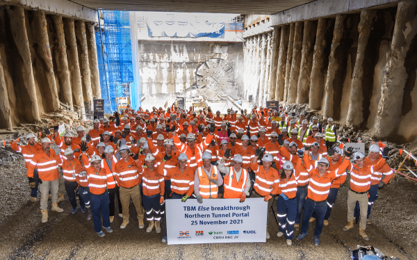 Brisbane Cross River Rail TBM Else Breakthrough