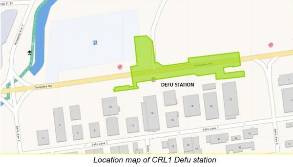 LTA CRL1 Defu station