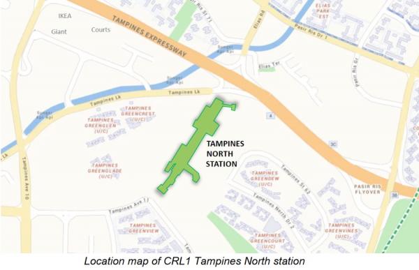 LTA CRL1 Tampines North station