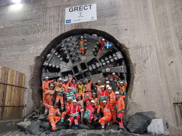 Tideway TBM Annie breakthrough at Chambers Wharf Site