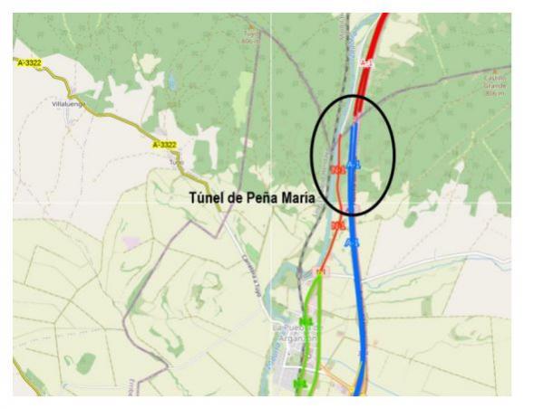 Mitma . Modernización del túnel de Peña María de la A-1