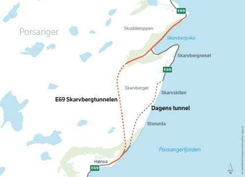 E69 Skarvbergtunnelen - Skarvberg tunnel - Norway