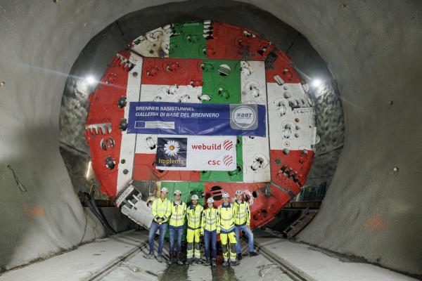 Galleria di base del Brennero Tunnel Boring Machine Ida