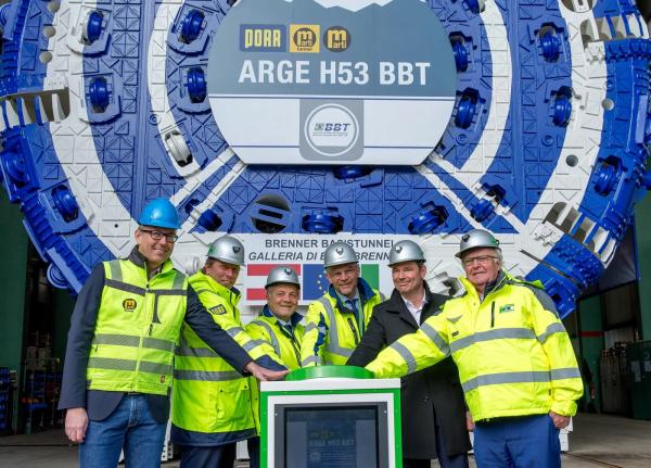 Herrenknecht sevent TBM delivery for Brenner Base Tunnel Project with Mr Herrenknecht