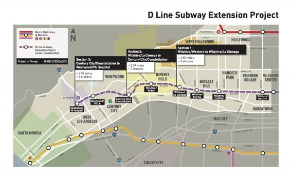 Los Angeles Metro Line D extension project