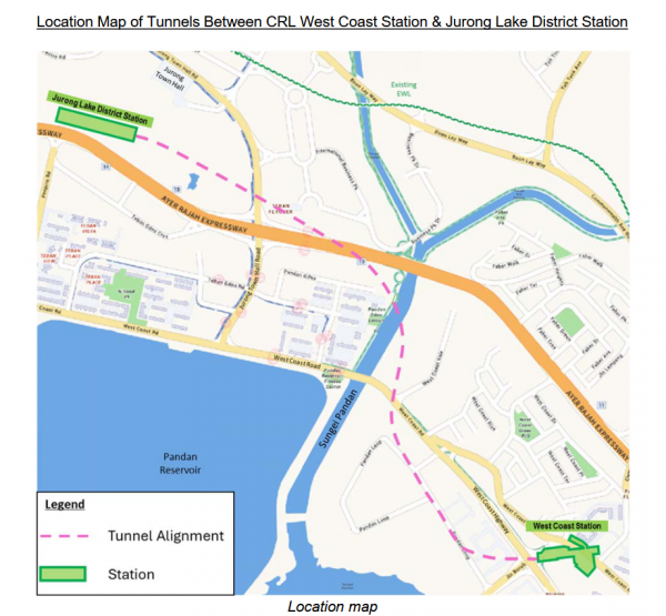 Singapore: LTA Awards Civil Contract for Design and Construction of Tunnels Between CRL West Coast Station and Jurong Lake District Station for Cross Island Line Phase 2