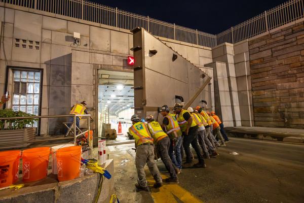 MTA Flood Door Testing at Hugh L. Carey Tunnel