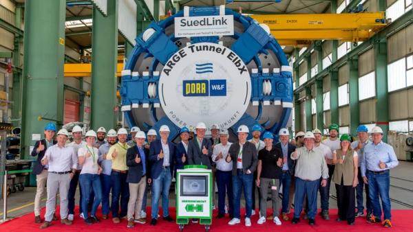 Tunnel boring machine delivered for Elbe River crossing of SuedLink