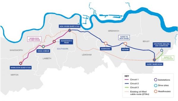 National Grid's London Power Tunnels Map