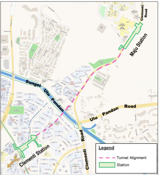 LTA CRL Tunnels Between CRL Maju Station & Clementi Station