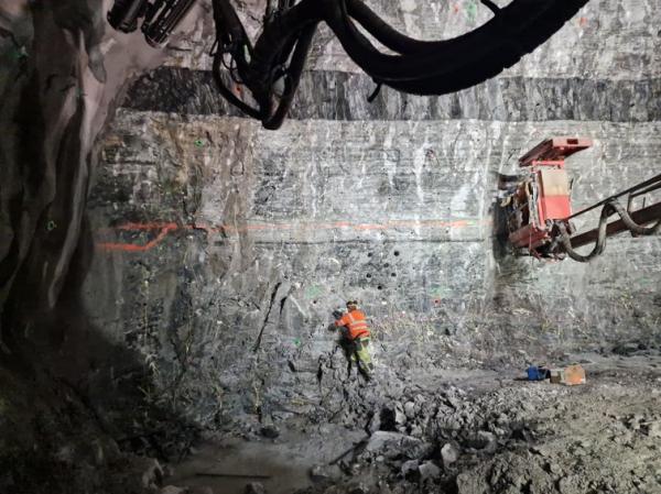 Nye veier E18 Grenland Tunnel excavation