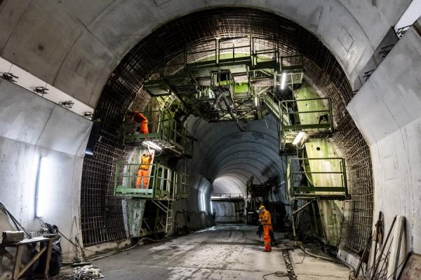 Italia: Brenner Base Tunnel Mules construction site Trens Emergency Stop