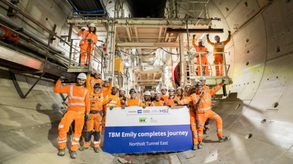 Third HS2 tunnelling machine completes its drive beneath London