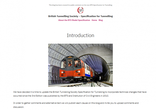 British tunnelling Society Specification for Tunnelling Blog
