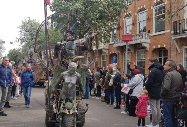 Ancient TBMmers (!) at Amsterdam's Koningsdag (King's day)