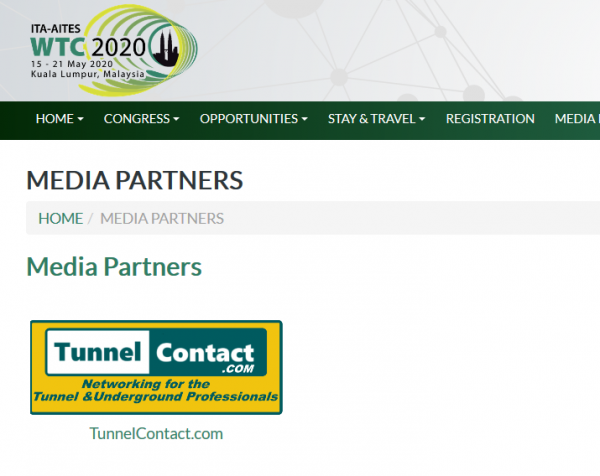 World Tunnel Congress 2020 Kuala Lumpur Malaysia Media Partner TunnelContact.com